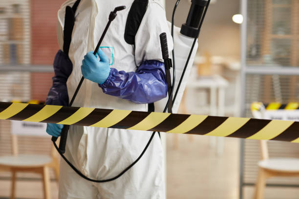 Professional Biohazard technician working in Orchard, TX